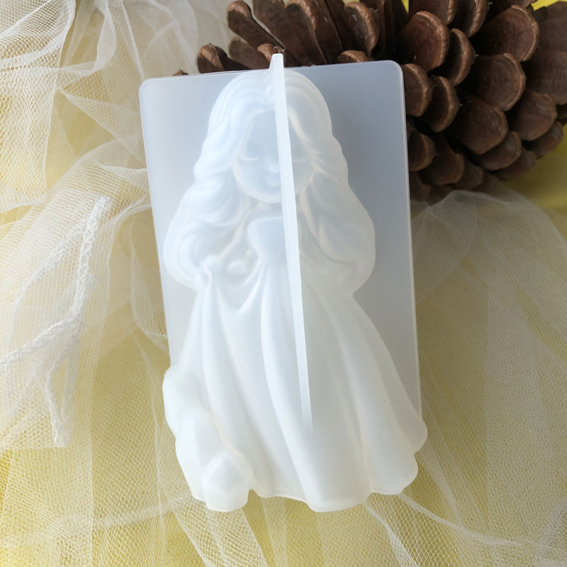 Candle Making Accessories - Cetakan lilin silikon putri imut 3D