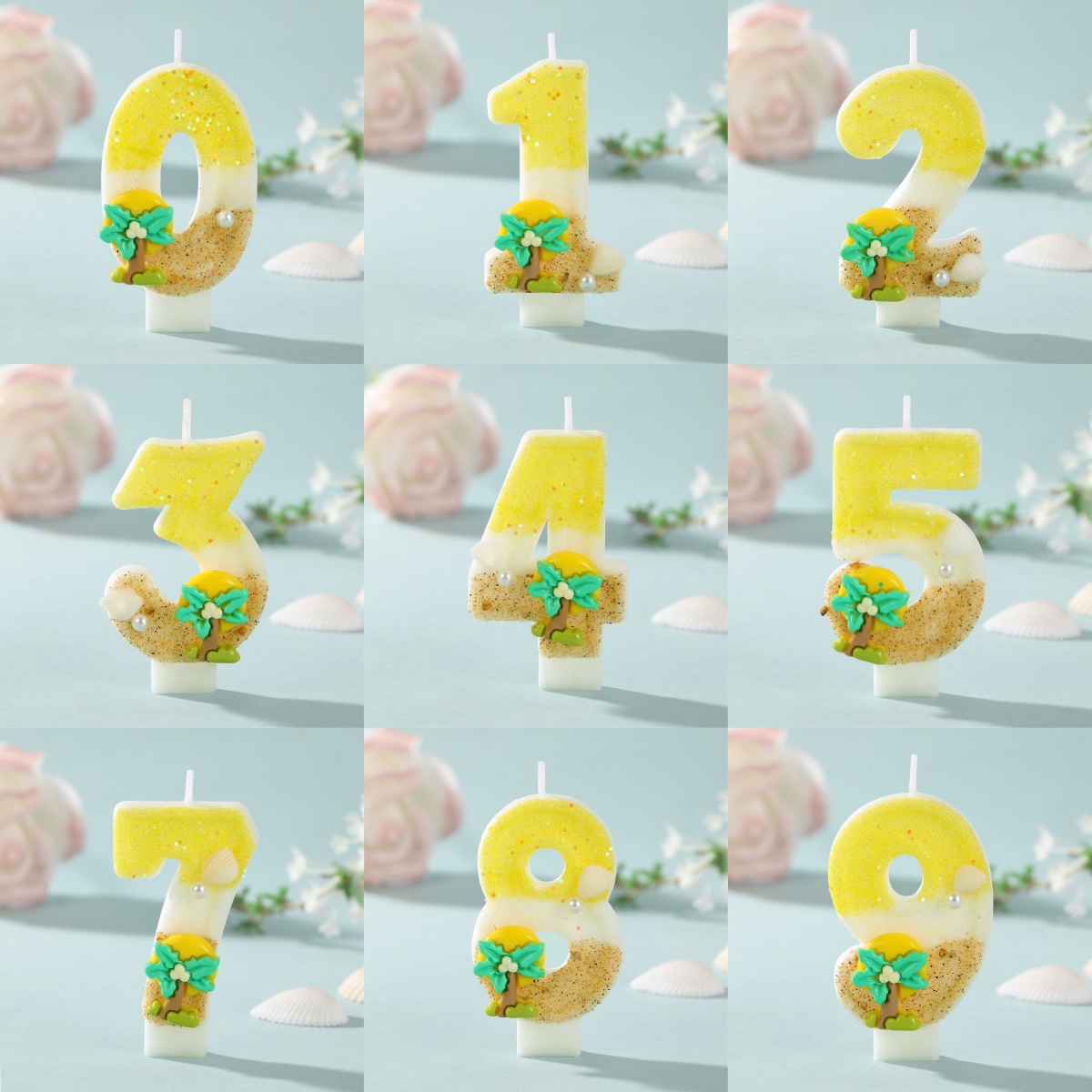 Paraffin Candle Wax - Lilin Kue Angka Baru Motif Pohon